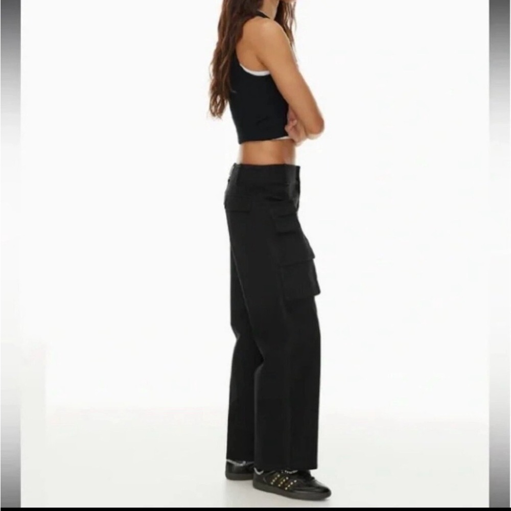 Wilfred Black Wide-Leg Cargo Trousers